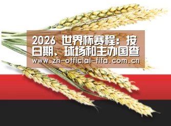 2026 世界杯赛程：按日期、球场和主办国查看完整赛程